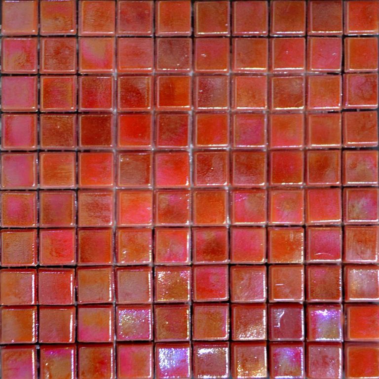 Iridescent Mosaic Sheet Salamander Orange Mozaix Inc Custom